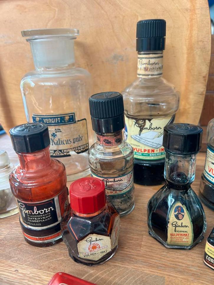 Antieke Inktpotten en Parfumflesjes Collectie, Antiek en Kunst, Antiek | Glas en Kristal, Ophalen of Verzenden