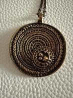 R172/Vintage Grote Bronzen JORMA LAINE ketting Finland, Overige materialen, Gebruikt, Overige kleuren, Verzenden