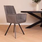 Eetstoelen Antraciet, Huis en Inrichting, Stoelen, Ophalen, Zo goed als nieuw, Vier, Stof
