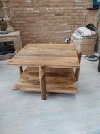 Salontafel acacia hout, Ophalen, 50 tot 100 cm, Vierkant, Nieuw