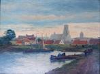 J. M. Beek (1879-1965) – Rivierlandschap nabij Dordrecht, Antiek en Kunst, Ophalen of Verzenden