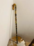 Vintage wandelstok vol met wandelstok plaatjes, Diversen, Wandelstokken, Ophalen, Gebruikt