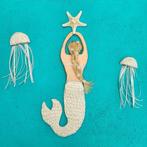 Prachtig structuur schilderij met zeemeermin, 50 tot 75 cm, Nieuw, Ophalen of Verzenden, Schilderij