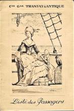 Compagnie Générale Transatlantique (C.G.T.)- Liste des Passa, Verzamelen, Ophalen, Gebruikt, Overige typen