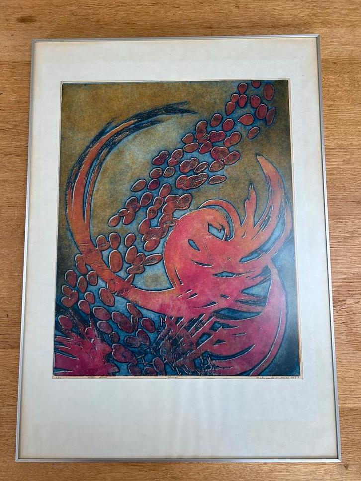 Niels van Spaendonck (1910-2002) - Litho "Wind" 6/14 -, Antiek en Kunst, Kunst | Etsen en Gravures, Ophalen of Verzenden