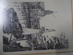 A5521 Ets Rotterdam Delfshuizen door Cornelis Jan van Rijsew, Antiek en Kunst, Ophalen of Verzenden
