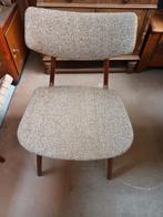 4 vintage houten stoelen Scandinavische stijl, Grijs, Vier, Gebruikt, Stof