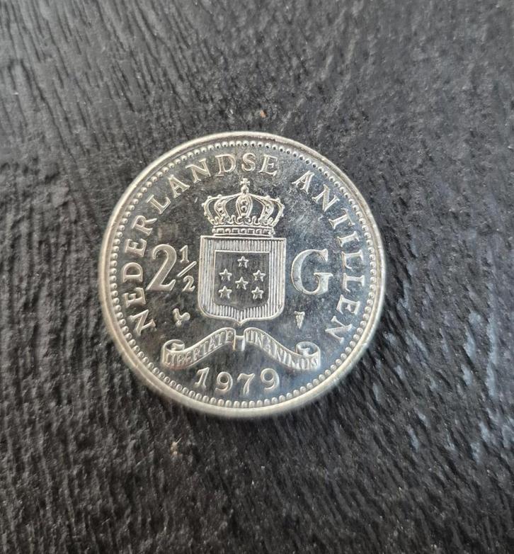 2.5 gulden 1979 Nederlandse Antillen 98000 in circulatie, Postzegels en Munten, Munten | Nederland, Losse munt, 2½ gulden, Koningin Juliana