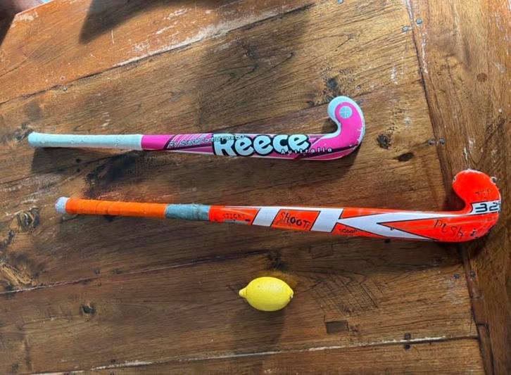 2x gratis kinder hockey sticks, Sport en Fitness, Hockey, Gebruikt, Stick, Ophalen