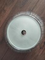 Bijzondere Plafondlamp met Metalen Details, Huis en Inrichting, Lampen | Plafondlampen, Ophalen of Verzenden, Gebruikt, Glas, Modern