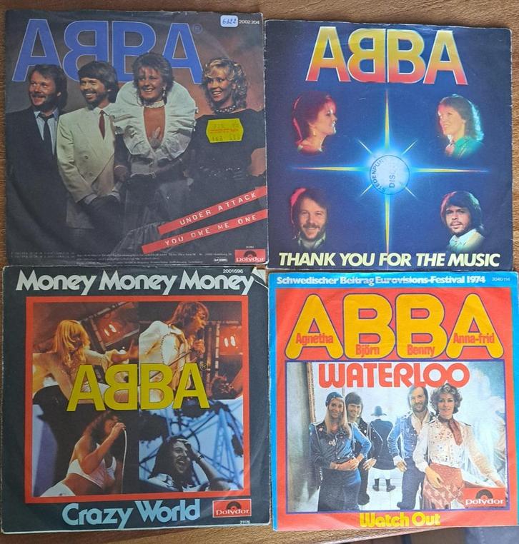 15x vinyl singles ABBA / Agnetha en Frida Waterloo, Cd's en Dvd's, Vinyl Singles, Gebruikt, Single, Pop, 7 inch, Ophalen of Verzenden