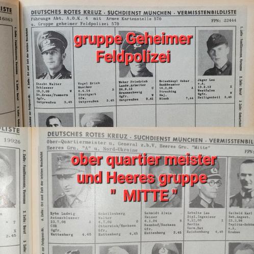 Deutsches Rotes Kreuz Vermisstenbildliste DRK Bijzonder deel, Verzamelen, Militaria | Tweede Wereldoorlog, Landmacht, Boek of Tijdschrift