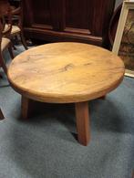 Antieke Brutalistische Massief Eiken Salontafel, Huis en Inrichting, Tafels | Salontafels, EU, 50 tot 100 cm, EU, Zo goed als nieuw