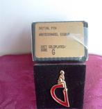 AVON pin/broche. Letterman met letter G. 22ct Goldplated., Overige materialen, 4 tot 7 cm, Nieuw, Ophalen of Verzenden