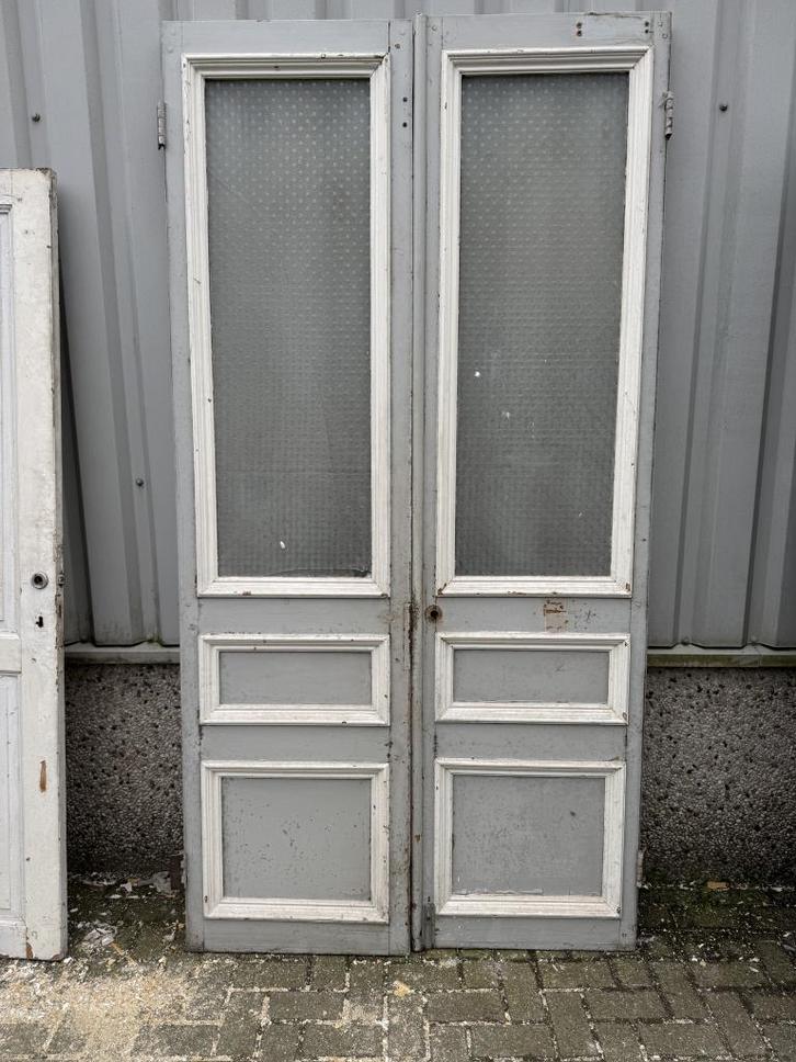 Antieke openslaande deuren uit 1860, Doe-het-zelf en Verbouw, Deuren en Horren, Gebruikt, Binnendeur, 215 cm of meer, 120 cm of meer