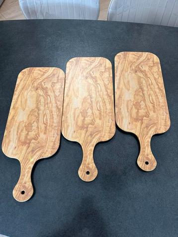 Melamine houtlook serveerplanken 3st. beschikbaar voor biedingen