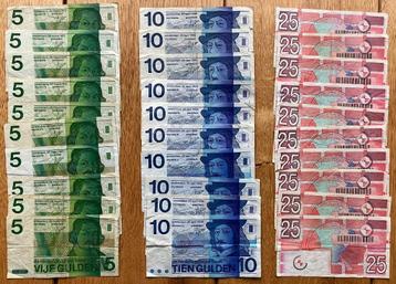 10 x 5 gulden, 10 x 10 gulden en 10 x 25 gulden BILJETTEN beschikbaar voor biedingen