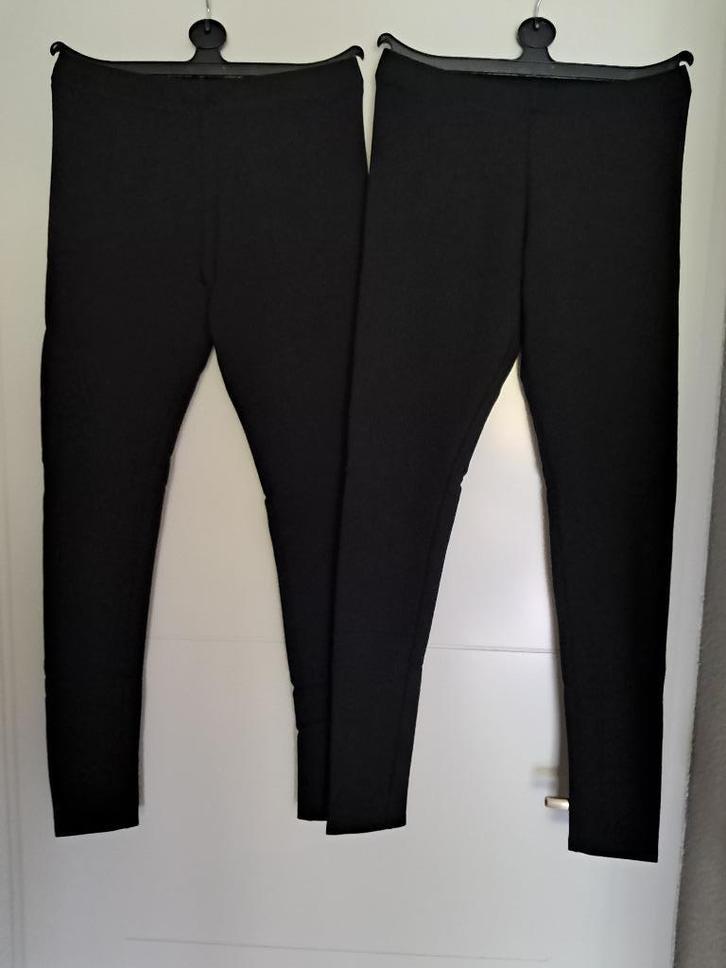 2 Lange katoenen leggings maat S van H&M 5,00 per stuk., Kleding | Dames, Broeken en Pantalons, Zo goed als nieuw, Maat 38/40 (M)