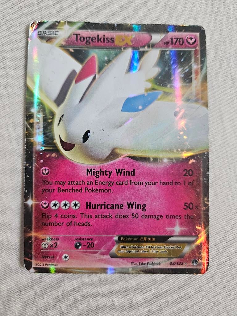 Togekiss EX - Zeldzame Pokémonkaart!, Ophalen of Verzenden, Gebruikt, Losse kaart, Foil