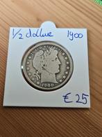 half dollar 1900 amerika, Verzenden, Noord-Amerika, Losse munt, Zilver