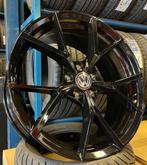 VOLKSWAGEN GOLF 8 R LOOK VELGEN 18 / 19 INCH 5X112 ZWART, Nieuw, Velg(en), Ophalen of Verzenden