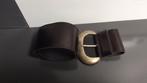 Lederen bronskleurige brede riem maat 90, Kleding | Dames, Riemen en Ceinturen, Ophalen of Verzenden, Zo goed als nieuw, 80 tot 90 cm