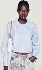 SANDRO GESTREEPTE BLOUSE RUCHES, MAAT 36 (NEW €195)️️️💖💖💖, Overige kleuren, Sandro, Ophalen of Verzenden, Zo goed als nieuw