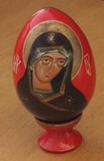 houten ei met icoon, Ophalen of Verzenden, Zo goed als nieuw, Overige typen, Christendom | Katholiek