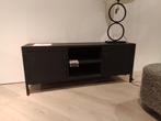 Zwarte TV Dressoir - Liam 140cm, Ophalen, 100 tot 150 cm, Zo goed als nieuw, Minder dan 100 cm