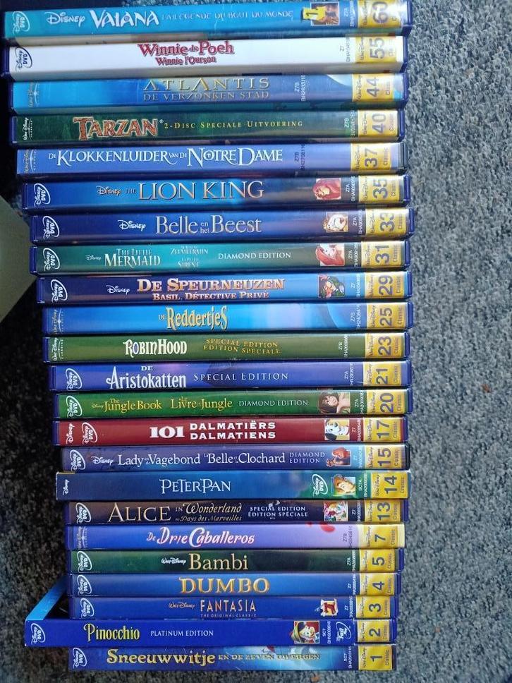 Disney classics tekenfilms goldnumbers, Cd's en Dvd's, Dvd's | Tekenfilms en Animatie, Zo goed als nieuw, Amerikaans, Alle leeftijden