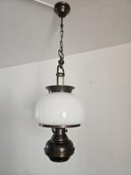 Set van 2 hanglampen, Huis en Inrichting, Lampen | Hanglampen, Gebruikt, Glas, Minder dan 50 cm, Antiek