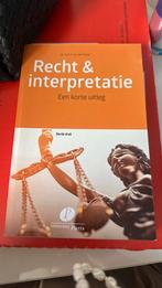 O.A.P. van der Roest - Recht & interpretatie, O.A.P. van der Roest, Sociale wetenschap, Ophalen of Verzenden, Zo goed als nieuw