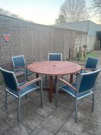 Houten ronde tuinset, Ophalen, Gebruikt