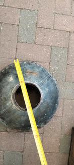 Mooie brocante metalen vaas, Antiek en Kunst, Ophalen of Verzenden