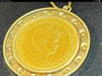 Gouden Kettinghanger Wilhelmina 10 gulden munt 1912, 10 gr !, Overige voorstellingen, Verzenden, Zo goed als nieuw, Goud