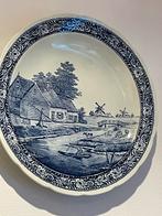 J sonneville Delfts Blauw Bord met Hollands Landschap, Ophalen of Verzenden