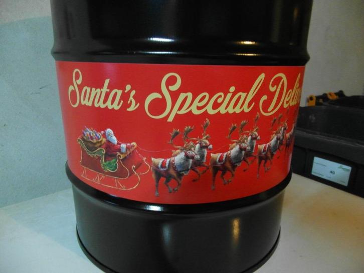 Barrel kerstboom bak (bijzettafel, plantenbak, enz...)NIEUW!, Diversen, Kerst, Nieuw, Ophalen of Verzenden
