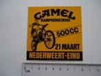 sticker Camel motorcross Kampioen Nederweert eind cross moto, Verzenden