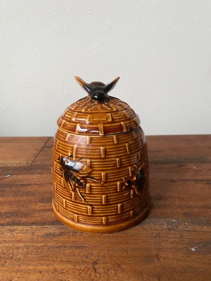Vintage honingpot in bijenkorfvorm bruin – Japan jaren ’70, Huis en Inrichting, Woonaccessoires | Stolpen, Ophalen of Verzenden