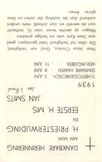 Smits Jan 's-Hertogenbosch 1939 Haaren/Vierlingsbeek, Ophalen of Verzenden