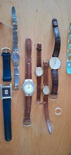 @6 oude horloges quartz voor dames en heren@, Ophalen of Verzenden, Leer, Overige merken