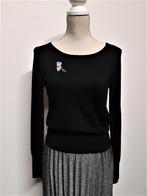 Chique zwarte trui met mooie openrugdecolleté, Verzenden, Nieuw, Maat 38/40 (M), Zwart