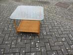 Vintage salontafel riet/ rotan ontwerp Dirk van Sliedregt ?, Ophalen, Gebruikt