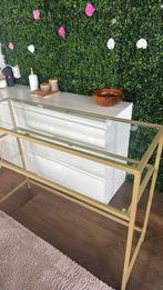 Goude luxe decor tafel, Huis en Inrichting, Tafels | Sidetables, 50 tot 100 cm, 75 cm of meer, Luxe, Vierkant