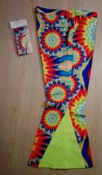 Flower Power, Hippie, Disco pantalon + stropdas mt 58 / XL, Kleding | Heren, Carnavalskleding en Feestkleding, Nieuw, Carnaval