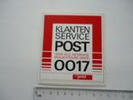 sticker PTT POST vintage klantenservice 0017 brievenbus retr, Overige typen, Zo goed als nieuw, Verzenden