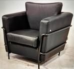 6x Fauteuil Tomasucci - Design - modern - leer zwart, Ophalen, Strak, Gebruikt, 75 tot 100 cm