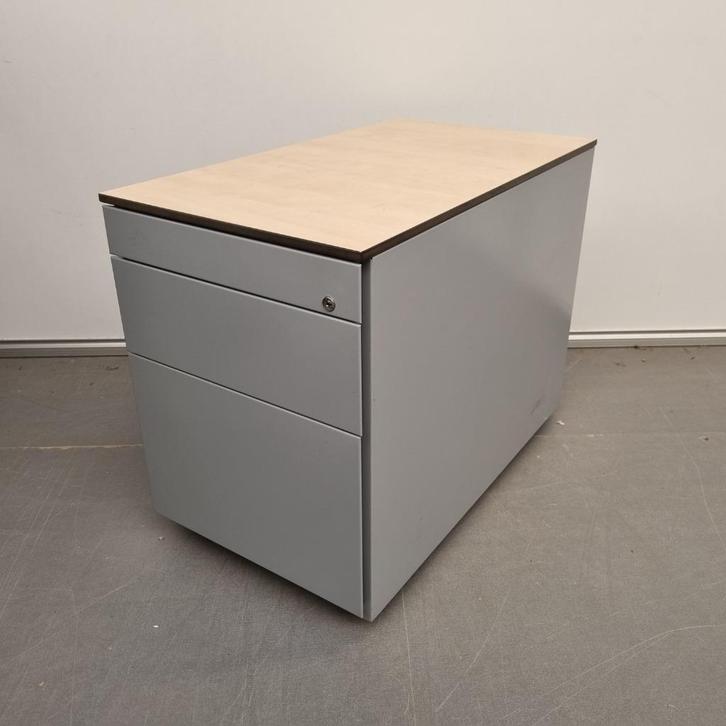 Drentea professioneel metalen grijze ladekast - 59x43x79 cm, Huis en Inrichting, Kasten | Ladekasten, Nieuw, Minder dan 100 cm