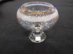 Ronde glazen schaal met gouden rand, Schaal, Rond, Ophalen of Verzenden, Glas