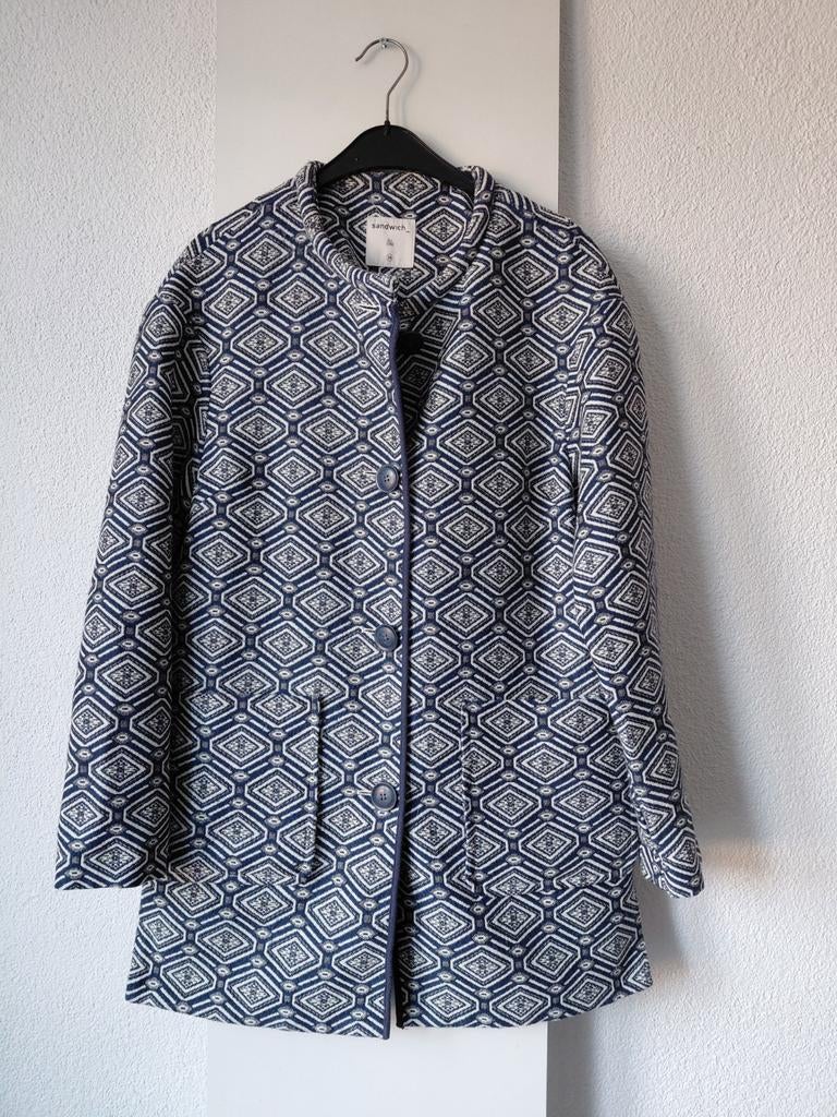 SANDWICH blauwe jas 38, Kleding | Dames, Maat 38/40 (M), Blauw, Ophalen of Verzenden, Zo goed als nieuw